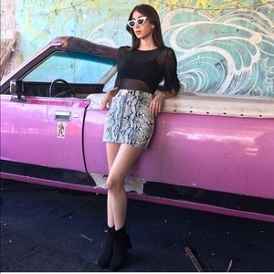 FINAL SALE SEXY SNAKESKIN MINI SKIRT